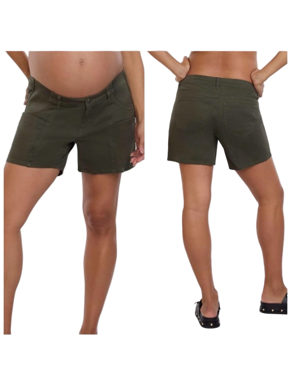 🍒Motherhood Maternity under the Belly utility pregnancy pocket shorts size XL
